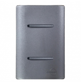 Conjunto Interruptor Duplo (1 Simples + 1 Paralelo ) 4x2 - Novara Preto Grafite Total